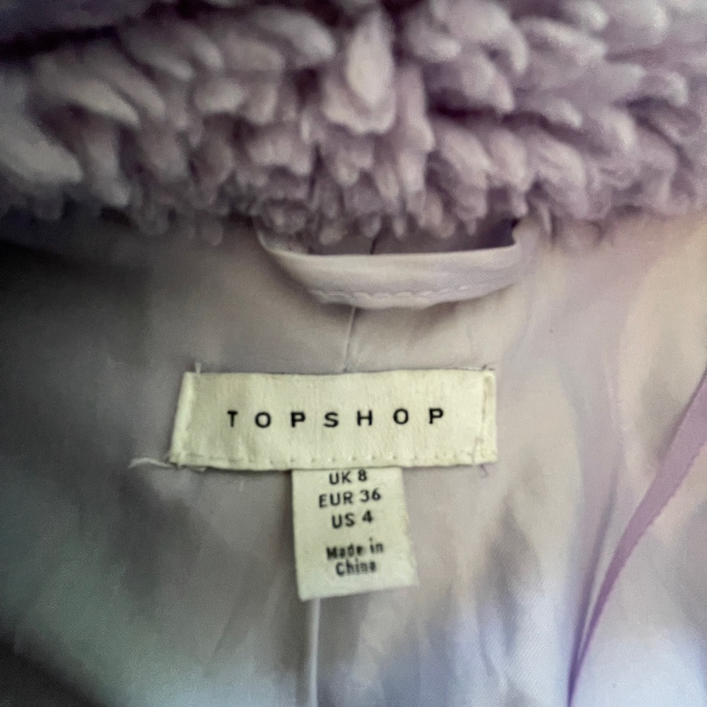 Lavender teddy coat - Picture 4 of 4
